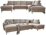 MIUFORM Lofty Lilly mit Bettkasten | 8 Sitzer Ecksofa | U-form rechts | 303 x 197 x