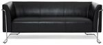 hjh OFFICE Lounge Sofa Curacao Kunstleder Schwarz
