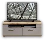 Stella Trading PLUS 2 TV-Board in Basalt mit sch&ouml;nem Eiche-Dekor Oberboden -