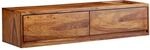 Wohnling Lowboard H&auml;ngend Sheesham Massivholz 108x25x34 cm TV-Schrank Braun,...