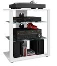 VCM HiFi Holz M&ouml;bel | Rack Schrank Phono Regal | 2 Glasb&ouml;den | Ma&szlig;e: H. 70 x B. 60