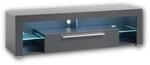 GOAL TV-Lowboard in Matt Grau mit LED-Beleuchtung - hochwertiges TV-Board mit...