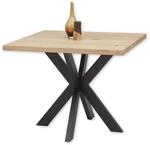 Micky Esstisch Massivholz Eiche - Quadratischer Esszimmertisch mit sternf&ouml;rmigem