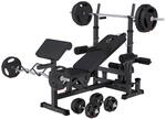 GORILLA SPORTS&reg; Multifunktions-Hantelbank mit 100 kg Hantelset