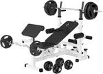 GORILLA SPORTS&reg; Multifunktion Hantelbank - mit Hantelset 100kg, Hantelablage,