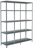 Schulte Regalwelt Lagerregal mit 10 PowerMAX-Fachb&ouml;den verzinkt, 200x160x50cm,