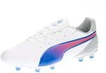 Puma Unisex Adults King Match FG/AG Soccer Shoe, Puma White-BLUEMAZING-Flat Light