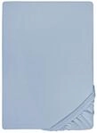 biberna Feinjersey Spannbettlaken 90x200-100x200 cm blau | 100% Baumwolle