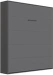 SMARTBett Schrankbett M1 160x200 Vertikal Anthrazit mit Polsterrahmen inkl