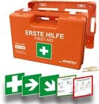 PETEX Betriebsverbandkasten Profi mit Inhalt nach neuer DIN 13169 inkl. praktischer