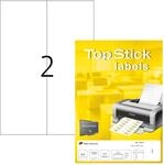 TopStick 8723 Universal Etiketten, 100 Blatt, 105 x 297 mm, 2 pro A4 Bogen, 200