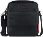 bugatti Clark Herren Schultertasche aus Rindleder, Crossbody mit verstellbarem Gurt,