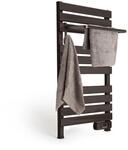 CREATE / WARM Towel 500W / Elektrischer Badheizk&ouml;rper Schwarz mit Regal /