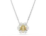 Swarovski Idyllia Anh&auml;nger, Gelbe, Ros&eacute; Vergoldete Damenhalskette mit Blumen-Motiv