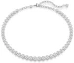 Swarovski Imber Halskette, Wei&szlig;e, Rhodinierte Damenhalskette mit Strahlenden