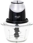 Adler AD 4082 hachoir &eacute;lectrique 1,2 L 300 W Noir, Argent