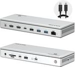 WAVLINK Thunderbolt 4 Dockingstation, 96W PD, Single 8K/Triple 4K Monitor