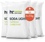 100 kg (4 x 25 kg) Natriumcarbonat (Soda) leicht technische Qualit&auml;t Vorratspack zur