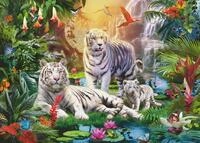 Ravensburger Puzzle 12000886 - Familie der Wei&szlig;en Tiger - 1000 Teile Puzzle f&uuml;r