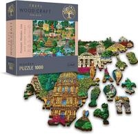 Trefl - Holzpuzzle, Frankreich Puzzle, Ber&uuml;hmte Orte - 1000 Teile, Wood Craft,