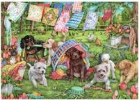 Jan van Haasteren Jumbo Spiele Falcon Puppies in The Garden 1000 Teile - Puzzle f&uuml;r