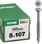 SPAX Universalschraube, Tellerkopf Teilgewinde, 5 x 107 mm, 150 St&uuml;ck, T-STAR...