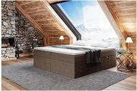 MEBLINI Boxspringbett mit Bettkasten - 180x200 - Gepolstert Doppelbett mit Matratze