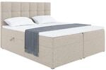 MEBLINI Boxspringbett mit Bettkasten - 140x200 - Gepolstert Doppelbett mit Matratze