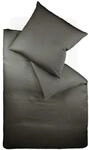 Fleuresse Colours Bettw&auml;sche, Uni-Mako-Satin, graphit, 200 x 220 cm