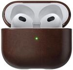 Nomad Airpods V3 Case Rustic Brown Schutzh&uuml;lle aus Echtleder f&uuml;r AirPods 3. Gen in