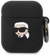 Karl Lagerfeld Silicone NFT Karl Head 3D h&uuml;lle AirPods 1/2 gen, schwarz