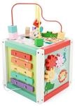 Fisher Price Holz Motorik-W&uuml;rfel Activity Cube - Baby-Entwicklungsw&uuml;rfel - ab...