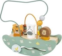 small foot Motorikschleife mit Wippe &bdquo;Safari, Holzspielzeug mit vielf&auml;ltigen