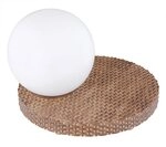 Windlicht Solar Terrassendeko Outdoor Tisch Solar f&uuml;r Au&szlig;en Solarlampe Rattan...