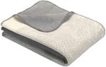 Ibena Toronto Wolldecke 150x200 cm - Kuscheldecke grau Gemustert, kuschelig weich und