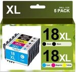 HALLOLUX 18XL Multipack Druckerpatronen Kompatibel f&uuml;r Epson 18XL 18 f&uuml;r Epson XP