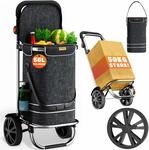 MONZANA&reg; 3in1 Einkaufstrolley 56L bis 50 kg klappbar abnehmbare Tasche Handwagen