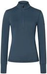 super.natural W TUNDRA175 1/4 ZIP Merino Longsleeve Damen - Damen Langarmshirt...