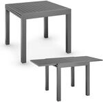 Juskys Gartentisch Laki 80x80 cm ausziehbar - Aluminium Esstisch zum Ausziehen -