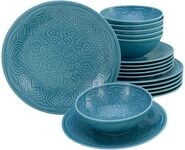 CreaTable, 21624, Serie Orient Mandala, 18-teiliges Geschirrset, Teller Set aus CreaTable, 21624, Serie Orient Mandala, 18-teiliges Geschirrset, Teller Set aus