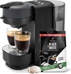 Tchibo Kaffeepadmaschine &bdquo;CALL ME PAD inkl. 36 Kaffeepads Black & White, mit...