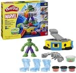 Play-Doh Marvel Hulk Quetsch- & Schmetterspa&szlig;, Action-Figur und 3 x 28 g Dosen und 1