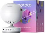 POCOCO Sternenhimmel Planetarium Projektor, 5K-Galaxie-Discs,Wei&szlig; | 6-h-Akku,