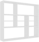 vidaXL Wandregal mit 10 offenen F&auml;chern H&auml;ngeregal Wandboard B&uuml;cherregal CD...