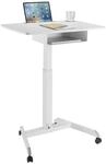 Maclean MC-903 H&ouml;henverstellbarer Laptoptisch mit Rollen und mit Einer Schublade