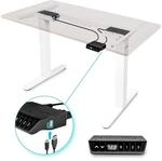 Duronic TM61 WE Schreibtisch | H&ouml;henverstellbares Tischgestell bis 120 cm 
