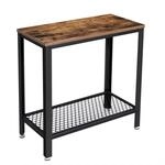 VASAGLE Beistelltisch, Nachttisch, Couchtisch, mit Gitterregal, f&uuml;r Wohnzimmer,