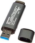 Kanguru Flash Trust USB-Stick (USB 3.0, 32 GB, Schwarz)