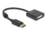 Delock Adapter DisplayPort 1.2 Stecker zu DVI Buchse 4K Aktiv schwarz