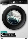 Hisense WF3S9043BW3 Waschmachine mit Dampffunkunktion, 9 kg, 1400 U,min, WiFi,